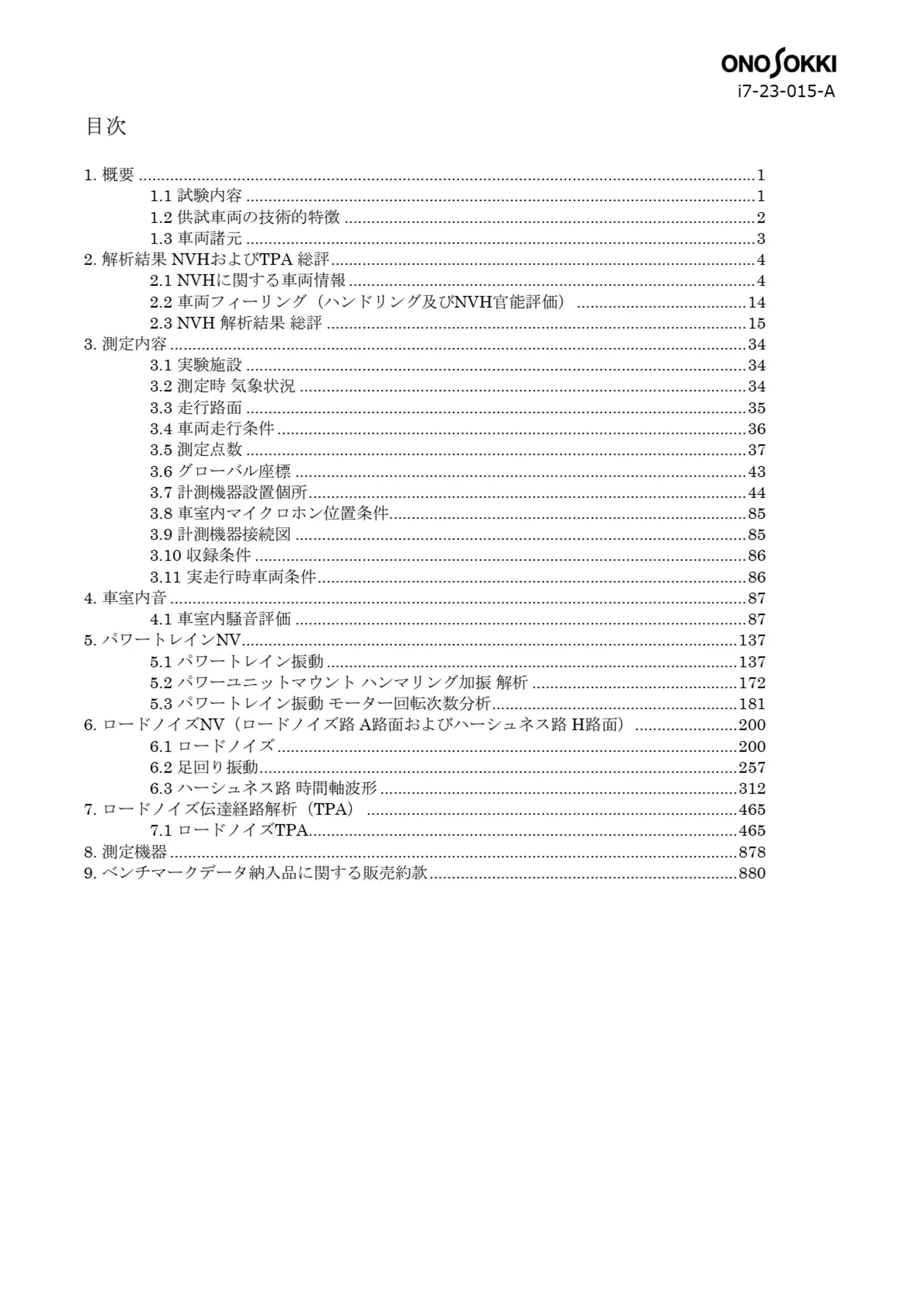 車両NVH/ロードノイズ伝達経路解析(TPA) （ID：i7-23-015-A） No.2