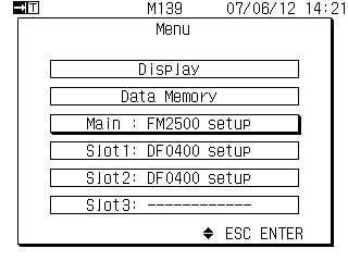 Main: FM2500 setup